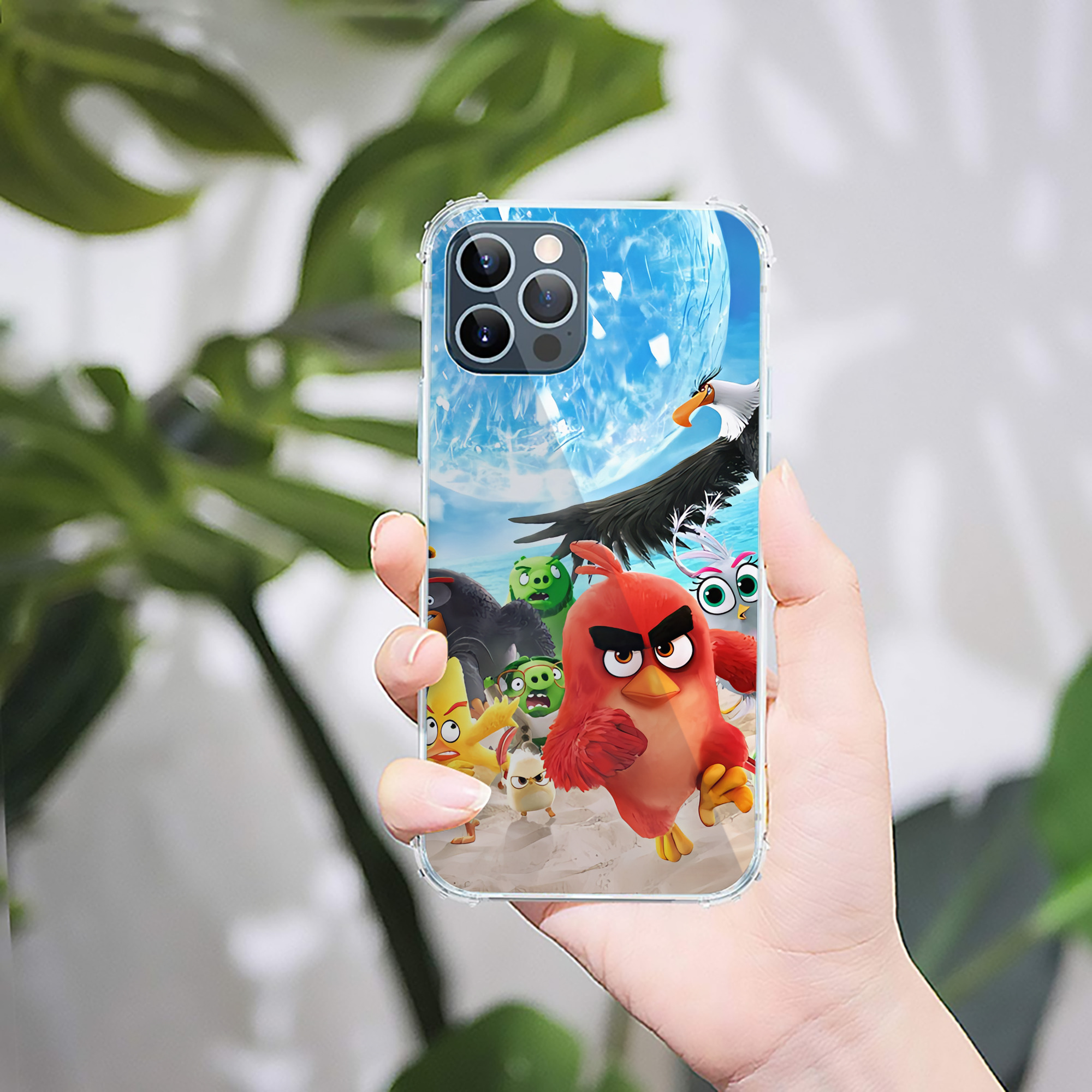 （画像用） Angry Birds アングリーバード 【iPhone 12シリーズ対応】透明スマホケース（クリアソフトケース）